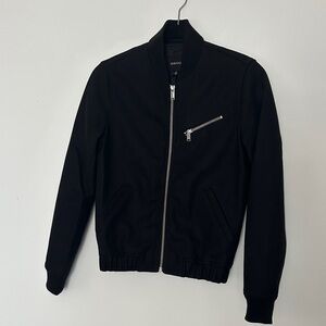 [Aritzia] Babaton Black Wool and Cashmere Blend Bomber Jacket